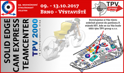 Pozvánka na MSV 2017 v Brně, 9. - 13.10. 2017