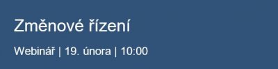 Zveme Vás na webinář "Změnové řízení"
